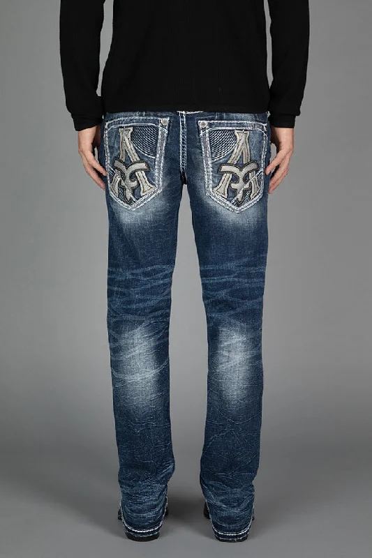 Acid Wash Jeans for Vintage -EDMUND STRAIGHT JEANS