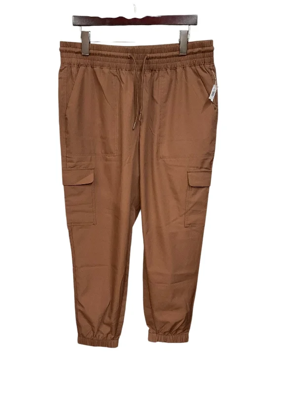 Stylish wide-leg pants for bold evening looks -Athletic Pants By Old Navy In Brown, Size: L