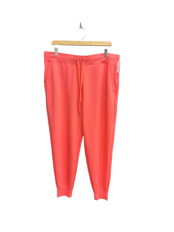 Luxury silk pants for glamorous evening wear -Athletic Pants By Skechers In Orange, Size: Xl