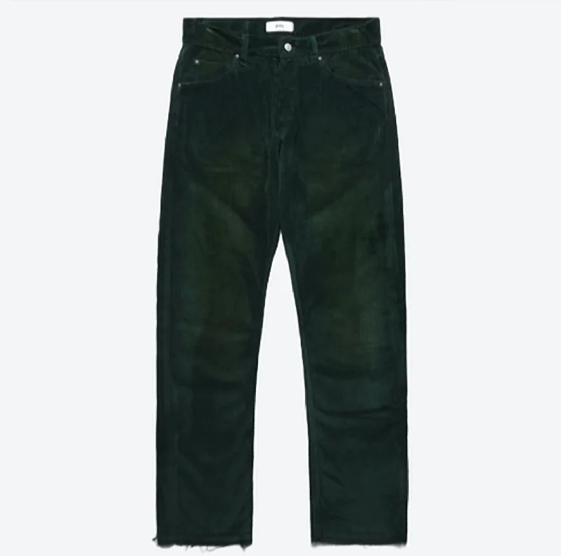 Mini Skirt Jeans for Flirty -Men's Corduroy Jeans In Emerald