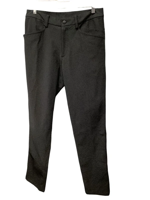 Lightweight travel pants with wrinkle-free fabric -Athletic Pants By Lululemon In Black, Size: 14