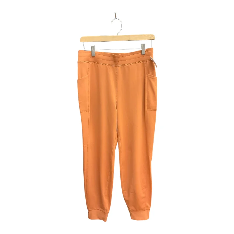 Warm flannel pants for chilly morning lounging -Athletic Pants By Fabletics In Orange, Size: M