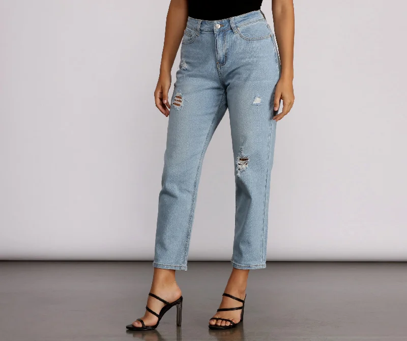 Valentine's Day Jeans for Romantic -Casual Vibes High Waist Jeans