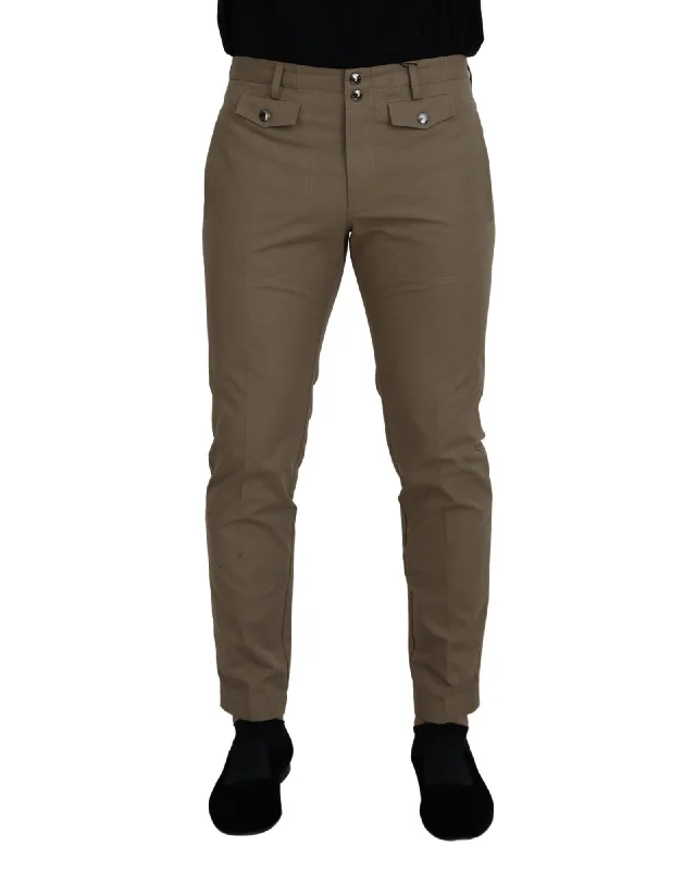 Tailored dress pants for professional office meetings -Dolce & Gabbana Classic Fit Khaki Pants