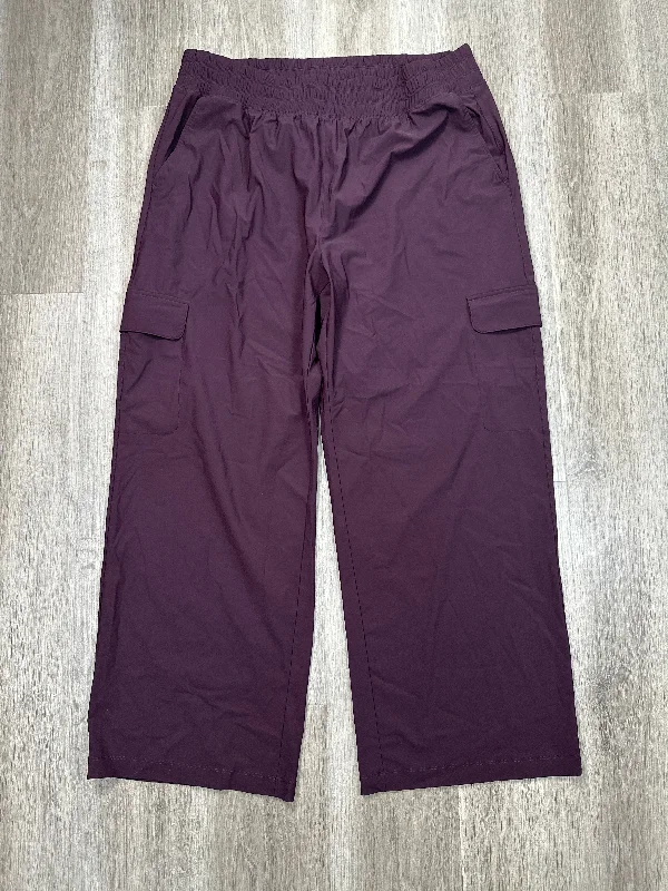 Flowy wide pants for artistic bohemian vibes -Athletic Pants By Old Navy In Maroon, Size: Xl