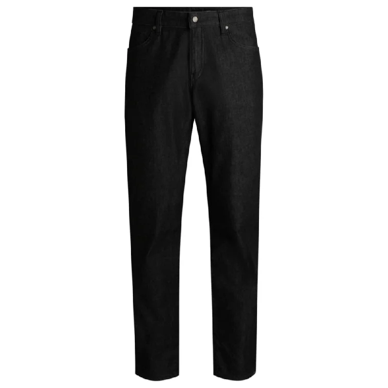 Anniversary Jeans for Special -Maine Regular-fit jeans in black stretch denim