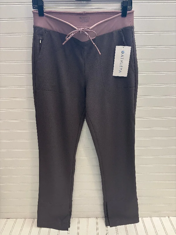 Classic straight-leg pants for versatile daily wear -Athletic Pants By Athleta In Grey & Pink, Size: S