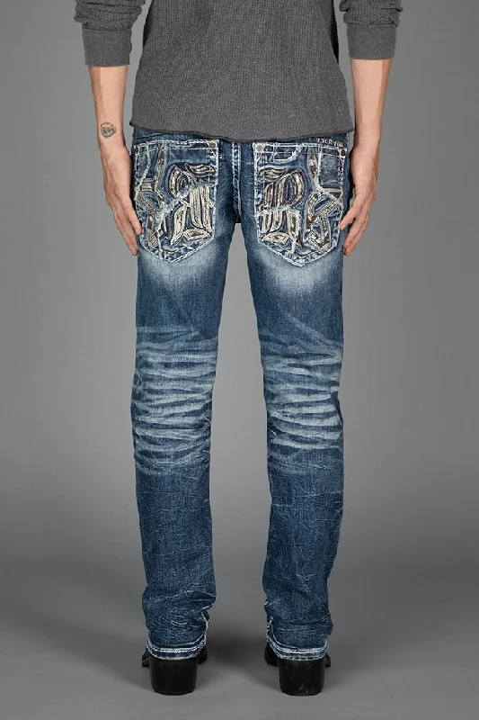 Printed Jeans for Pattern -MERRITT STRAIGHT JEANS