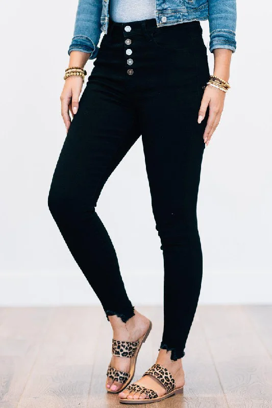 Blue Jeans for Everyday Wear -Mila Black High Waist Jeans