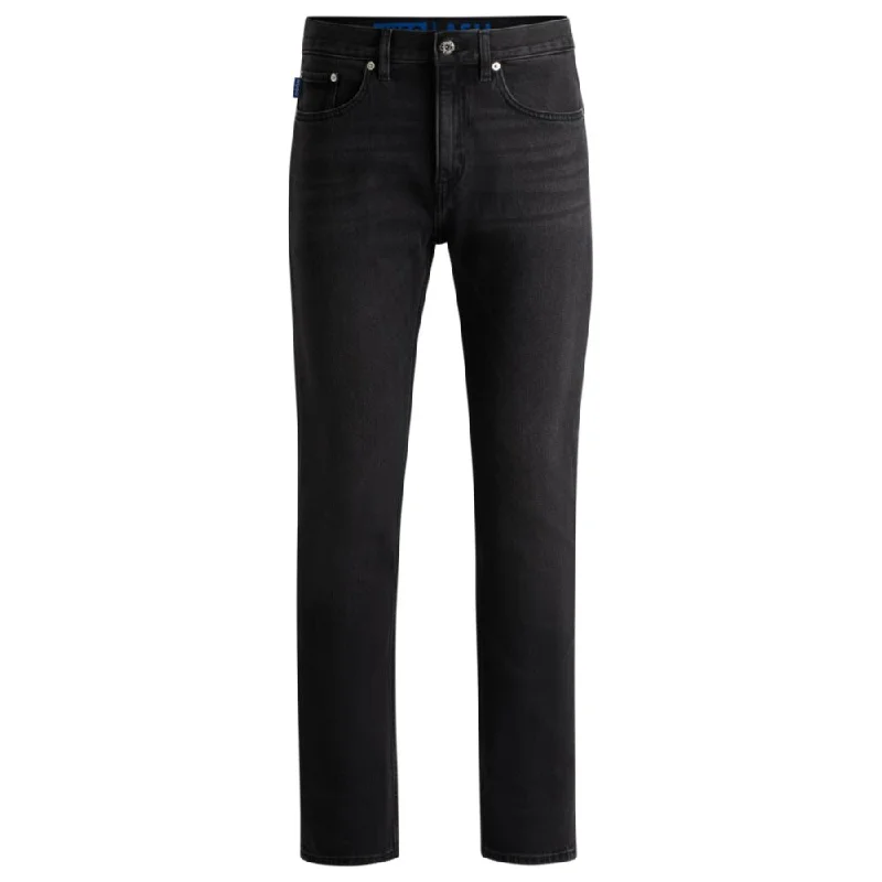 Branded Jeans for Quality -Slim-fit jeans in black stretch denim