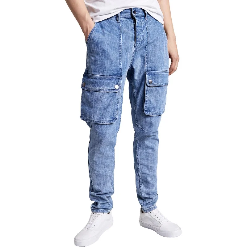 Acid Wash Jeans for Vintage -Sun + Stone Mens Relaxed Tapered Cargo Jeans