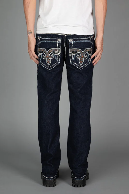 Dark Wash Jeans for Elegance -ISAIAH STRAIGHT JEANS