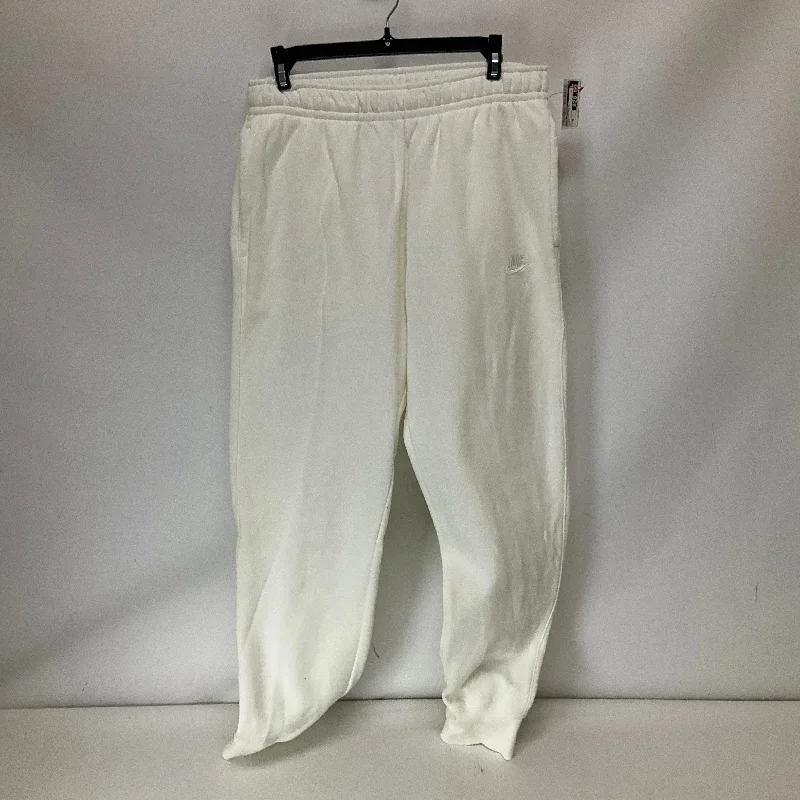 Lightweight culottes pants for summer fashion flair -Athletic Pants By Nike Apparel In White, Size: M