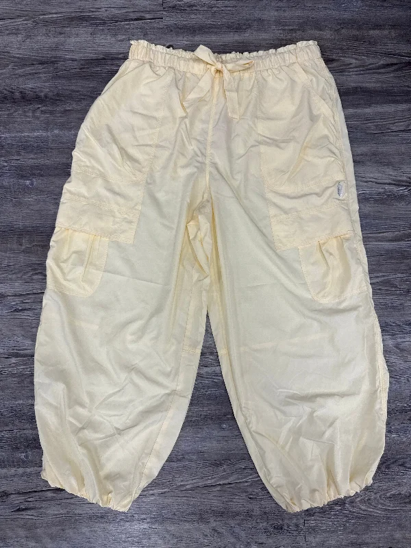 Waterproof work pants for wet job conditions -Athletic Pants By Free People In Yellow, Size: M