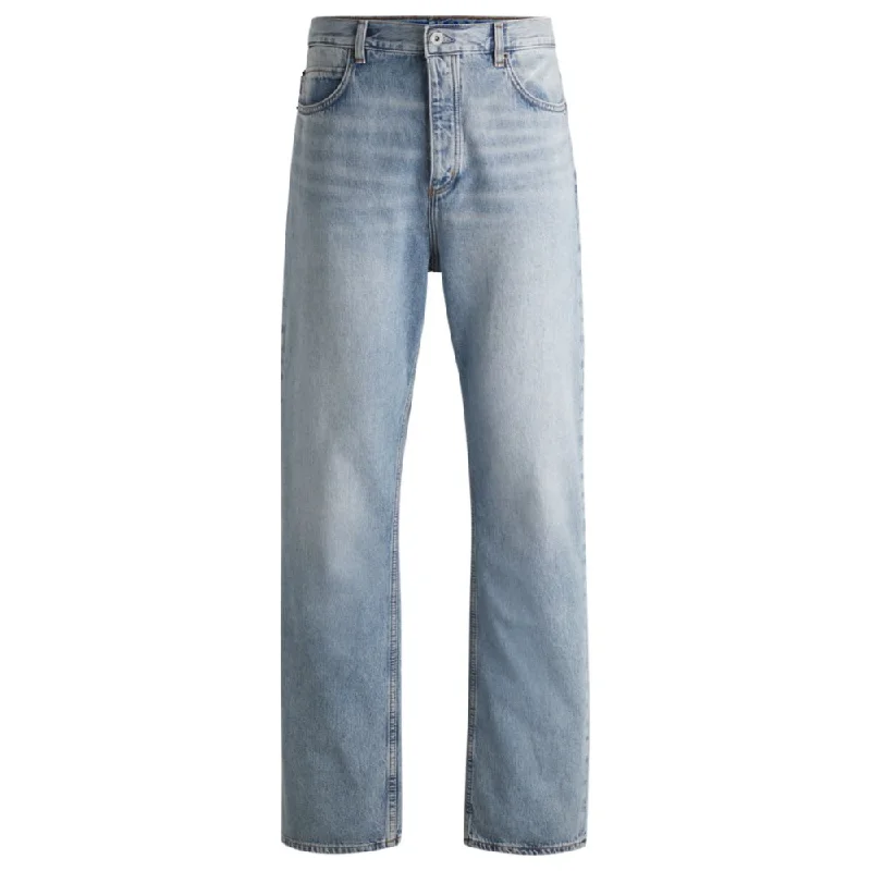 White Jeans for Fresh Look -Baggy-fit jeans in heavyweight cotton denim