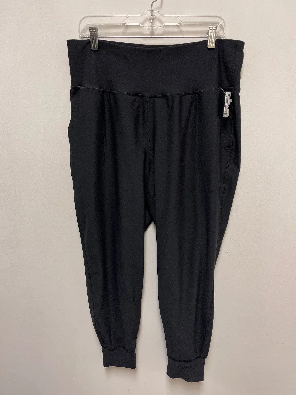 Flowy linen pants for relaxed tropical vacations -Athletic Pants By Old Navy In Black, Size: Xl