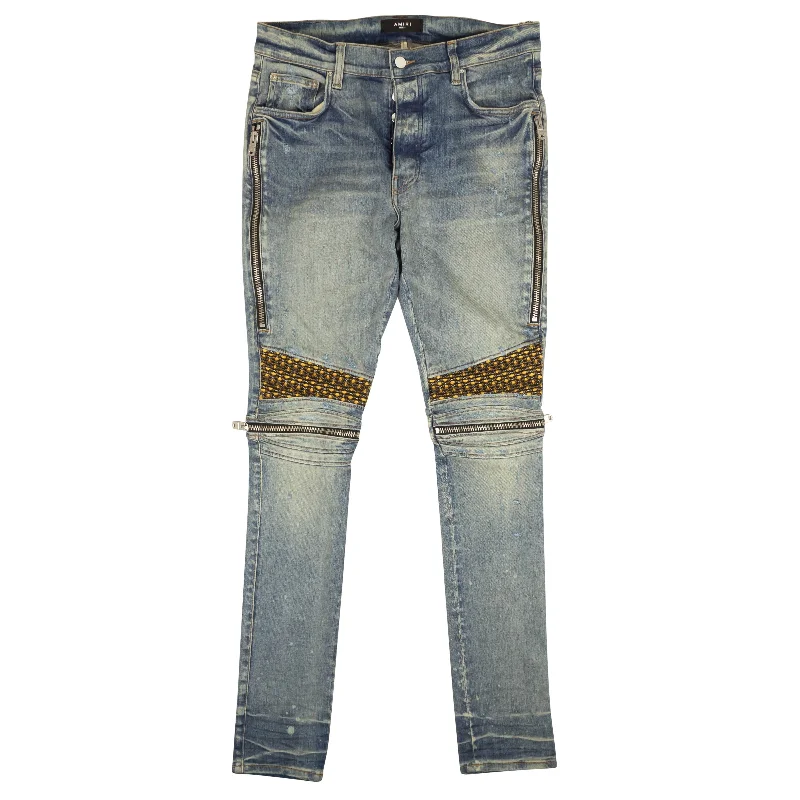 Hiking Jeans for Trail -Amiri Mx2 Velvet Pj Jeans - Clay Indigo