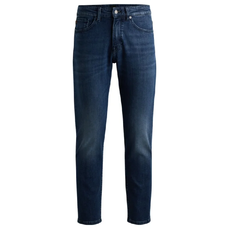 Office Jeans for Professional -Maine Regular-fit jeans in blue stretch denim