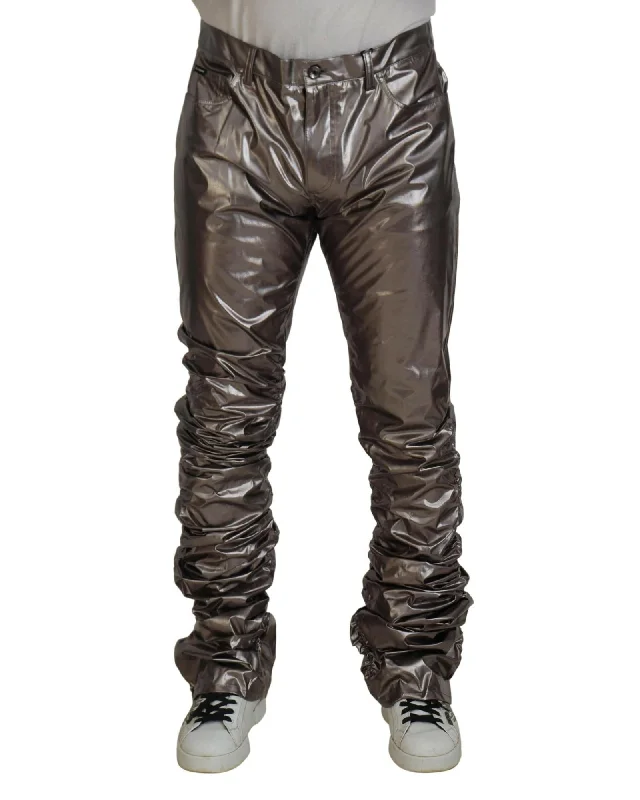 Cozy fleece pants for cold winter nights -Dolce & Gabbana Shiny Nylon Pants