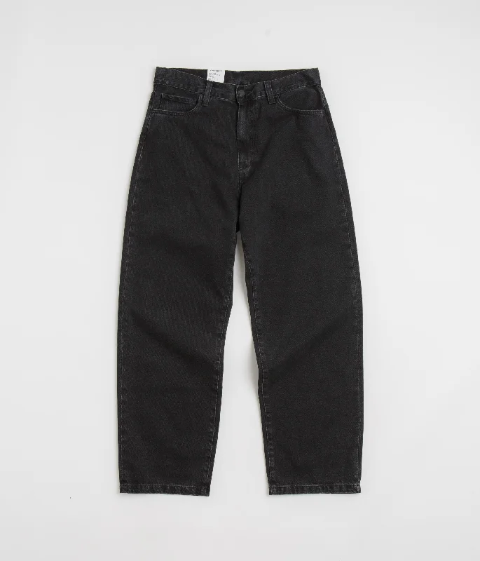 Stretch corduroy pants for cozy fall fashion -Carhartt Landon Pants - Black Stone Washed