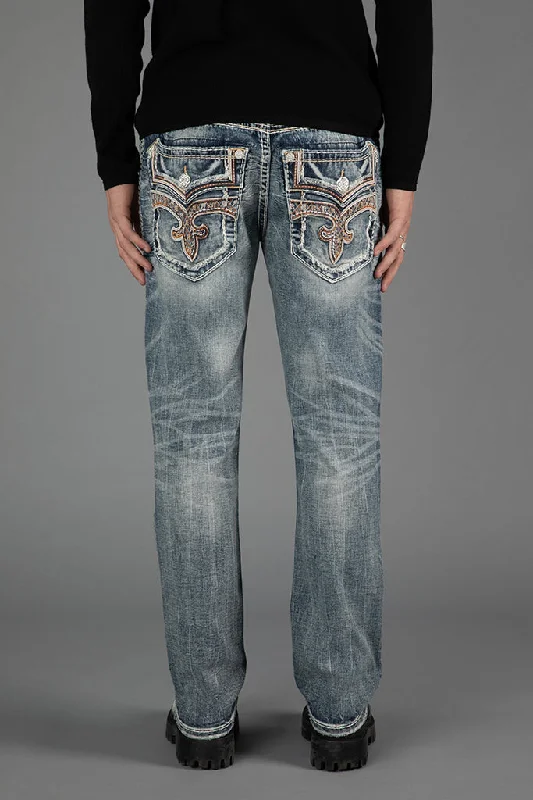 Embroidered Jeans for Detail -ELIJAH STRAIGHT JEANS