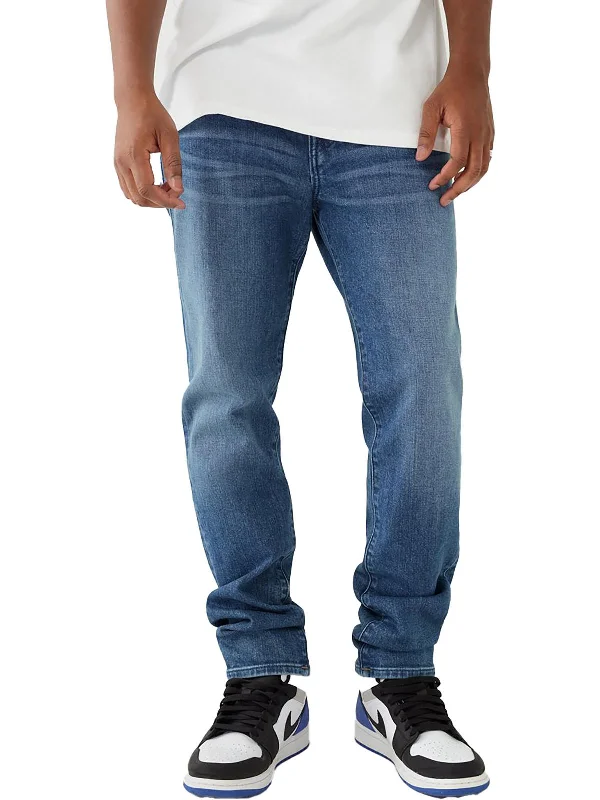 Low Waisted Jeans for Casual -Mens Relaxed Medium Wash Skinny Jeans