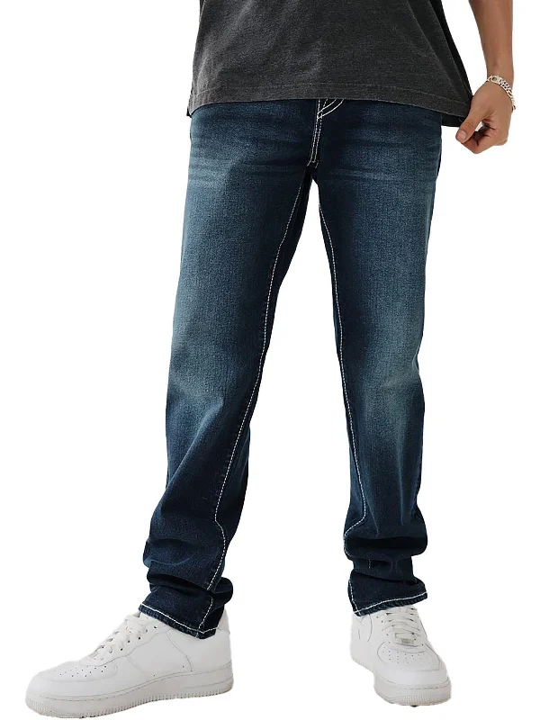 Father's Day Jeans for Present -Rocco Mens Relaxed Dark Wash Skinny Jeans