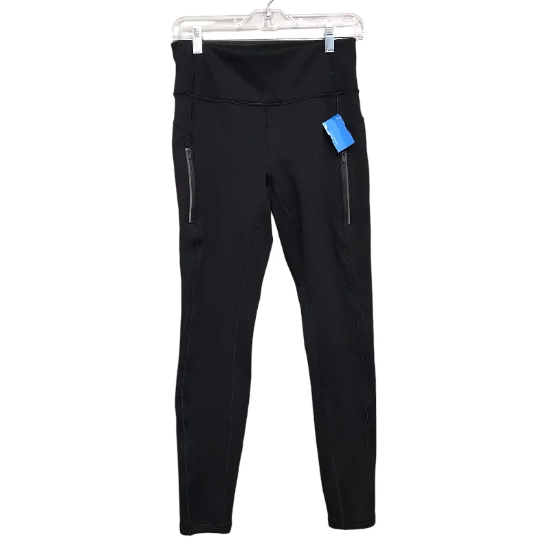 Elegant satin pants for formal dinner attire -Athletic Pants By Athleta In Black, Size:M