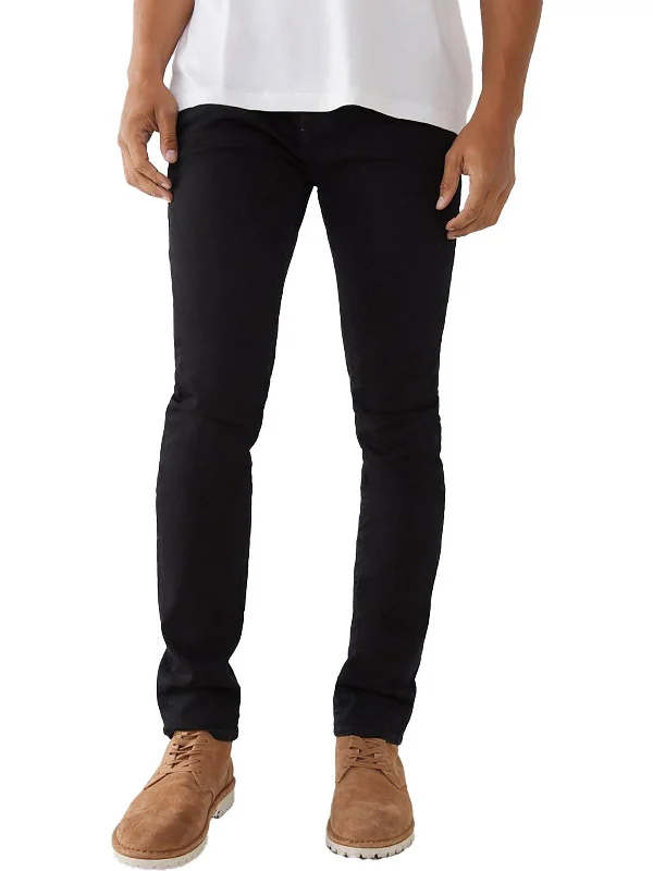 Office Jeans for Professional -Rocco Mens Mid-Rise Relaxed Skinny Jeans