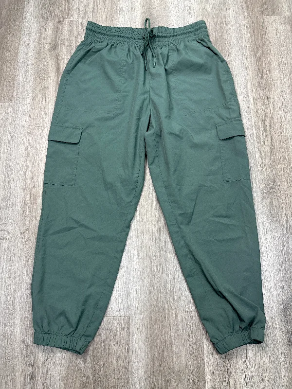 Casual twill pants for easygoing daily outfits -Athletic Pants By Old Navy In Green, Size: L