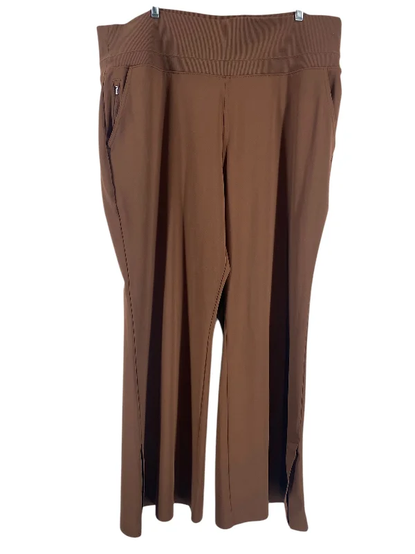 Quick-dry cargo pants for fishing trip practicality -Athletic Pants By Athleta In Brown, Size: 2x