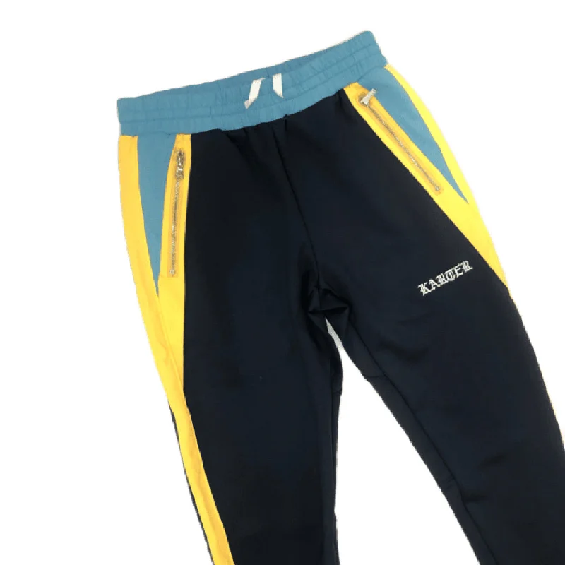 Quick-dry travel pants for adventurous globetrotters -Karter Roosevelt Track Pants (Blue)