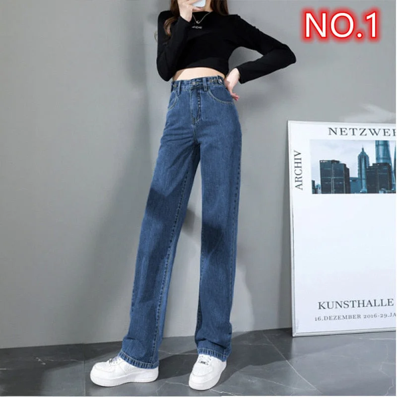 Tapered Jeans for Modern -Woman High Waist Baggy Jeans