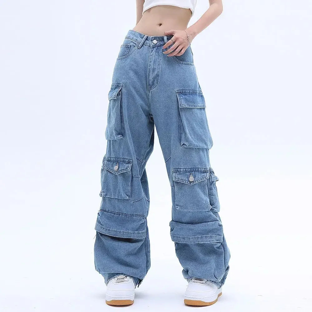 Acid Wash Jeans for Vintage -Retro Loose Baggy Jeans