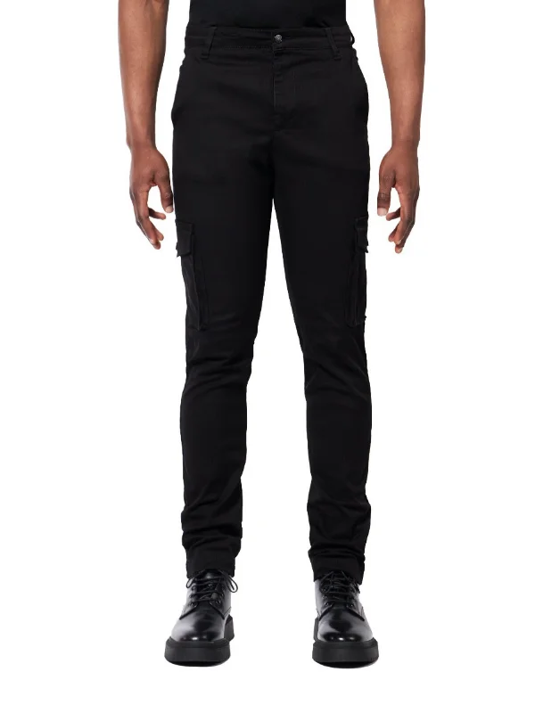 Weather-resistant pants for unpredictable climate needs -BASIC CARGO PANTS | BLACK