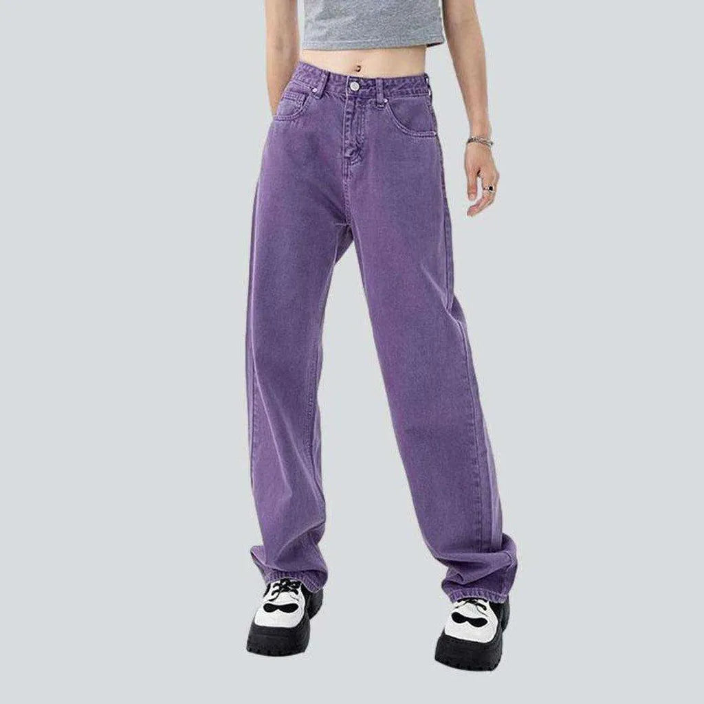 High-end Jeans for Exclusivity -Violet women's baggy jeans