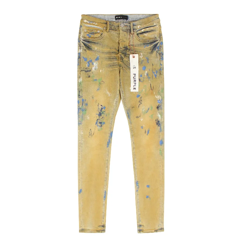 Side Pocket Jeans for Extra -Light Indigo Cathey Spice Painted Jeans