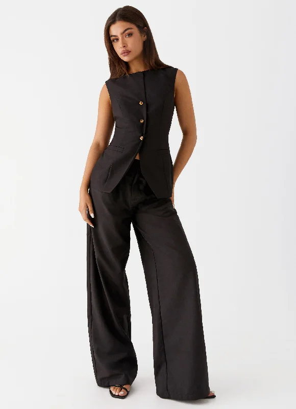 Tapered ankle pants for sleek modern silhouettes -Siena Style Tailored Pants - Black