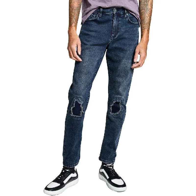 Tapered Jeans for Modern -And Now This Mens Distressed Stretch Slim Jeans