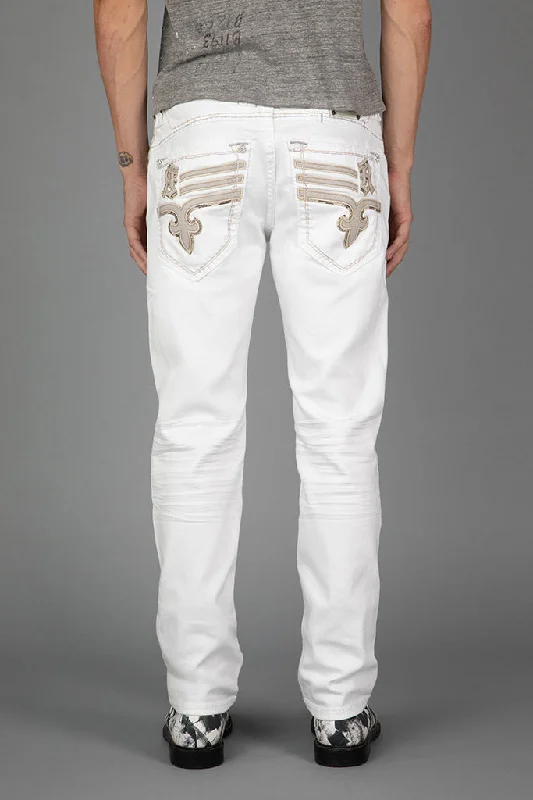 Decorated Back Pocket Jeans for Style -JUSTINN STRAIGHT JEANS