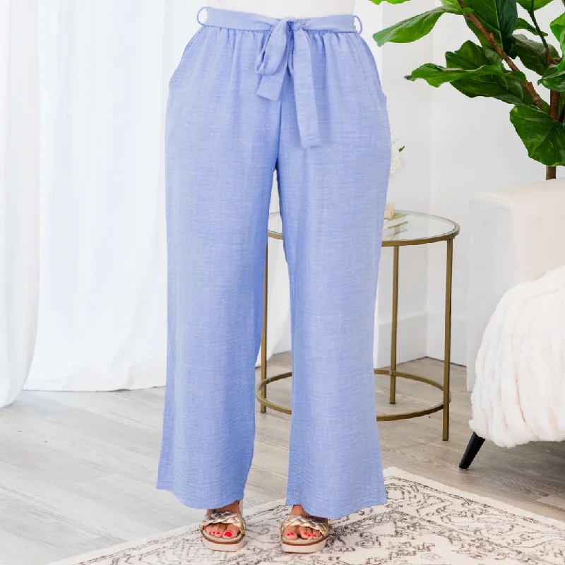 Versatile black pants for any occasion pairing -Sandy Shoreline Pants, Chambray