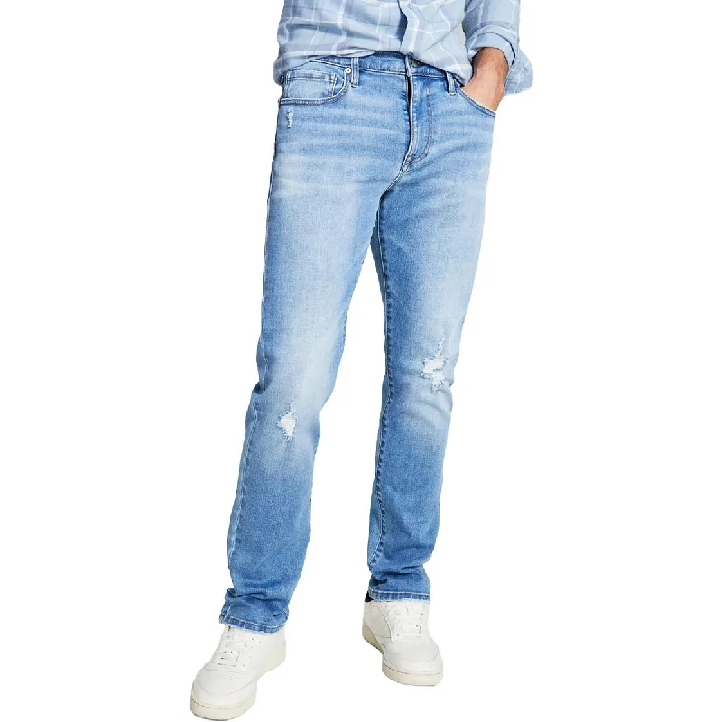 Jean Skirts for Feminine -And Now This Mens Mid-Rise Distressed Slim Jeans