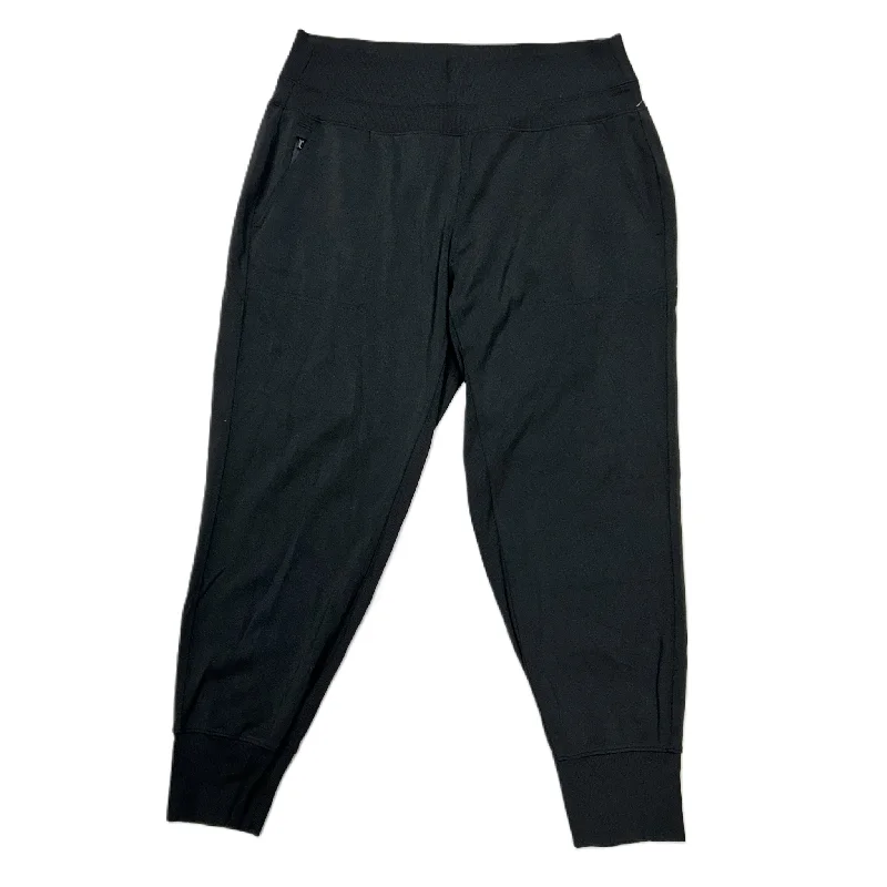 Elegant satin pants for formal dinner attire -Athletic Pants By Athleta In Black, Size: L