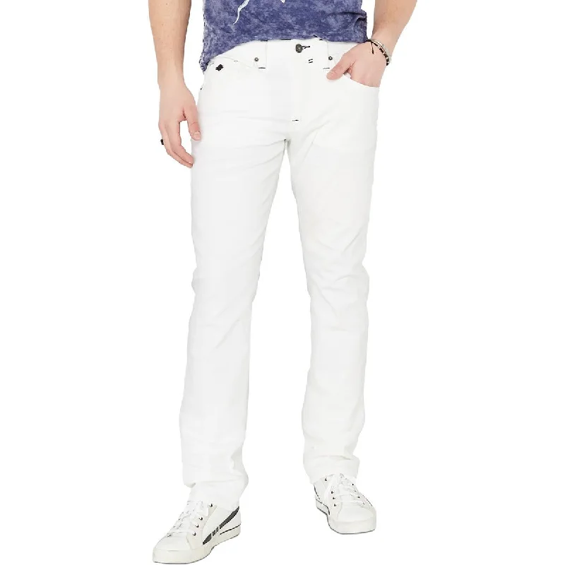 Faded Jeans for Laid-back -Buffalo David Bitton Mens Ash-X Mid-Rise 5-Pocket Slim Jeans