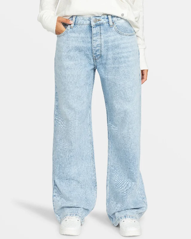 Low Waisted Jeans for Casual -Milla Baggy Jeans - Glacier