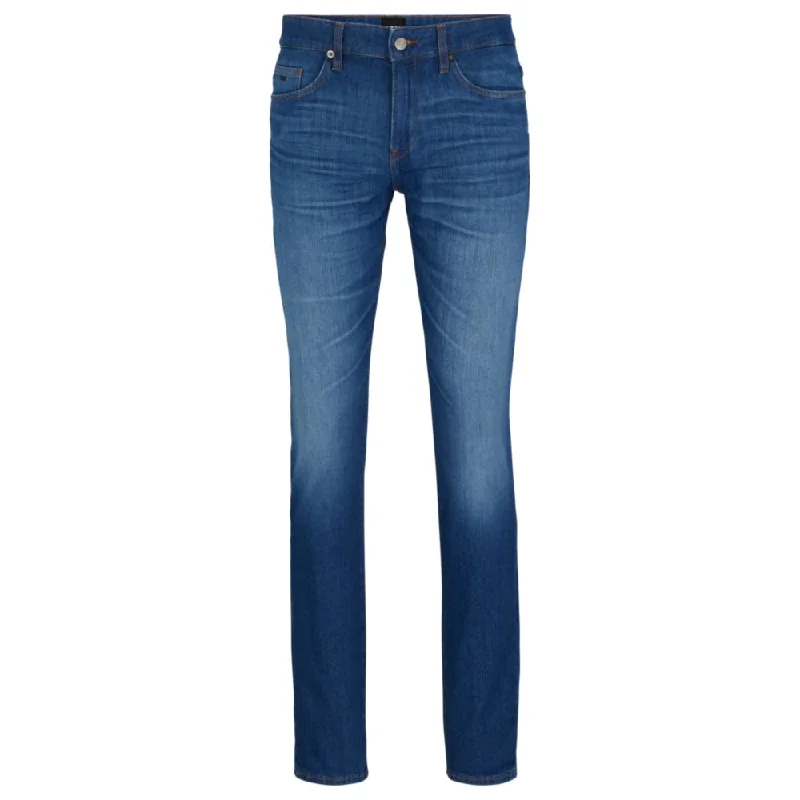 Organic Jeans for Natural -Slim-fit jeans in super-soft blue Italian denim