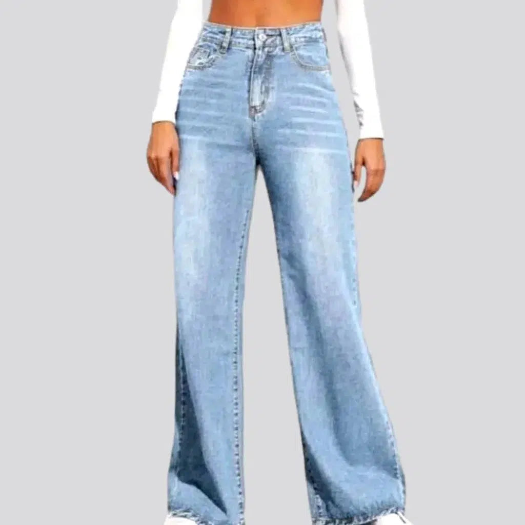 Back Pocket Jeans for Design -Baggy jeans
 for ladies