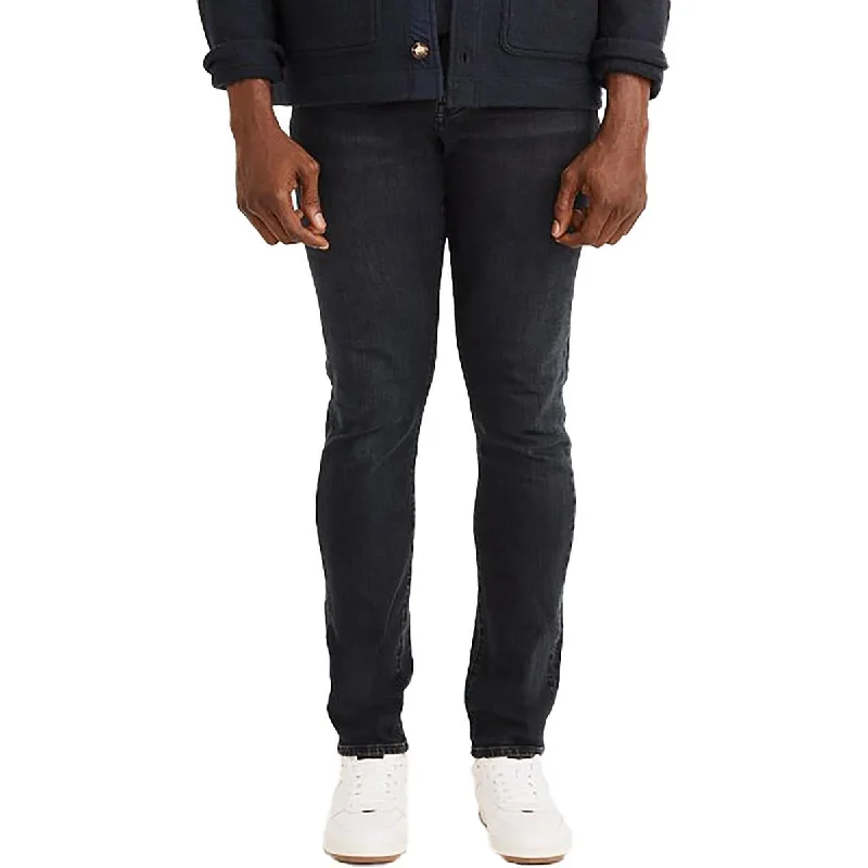 Faded Jeans for Laid-back -Madewell Mens Athletic Slim Dark Wash Straight Leg Jeans