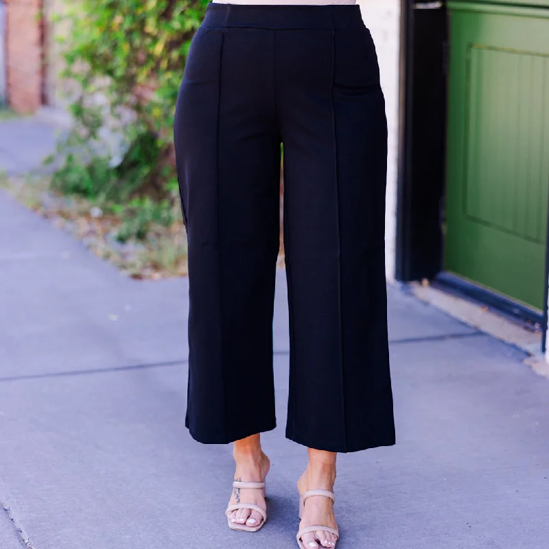 Tailored ankle pants for chic office outfits -I'm Still Standing Pants, Black