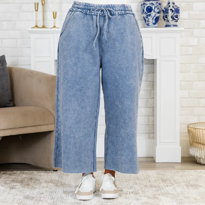 Designer skinny pants for luxury fashion flair -Sunday Scaries Sweatpants, Dusty Blue